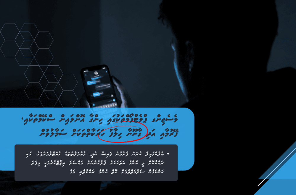 މެސެޖިންގ ޕްލެޓްފޯމްތަކުގައި ހިންގާ އޮންލައިން ސްކޭމްތަކާއި، ފޭރުމާއި އަދި ގާނޫނާ ހިލާފު ހަރަކާތްތަކަށް ސަމާލުވުން